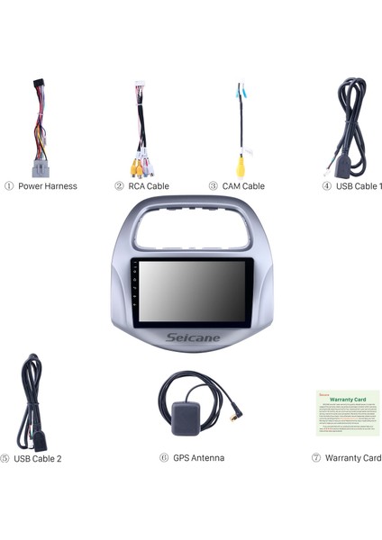 Chevy Chevrolet Daewoo Matiz/ Spark/ Baic/ Beat Android Auto Carplay Navigasyon Multimedya Sistemi indirimleri