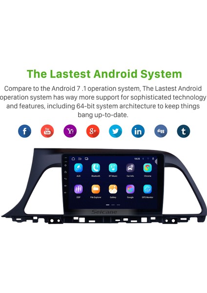 Hyundai Sonata 2015-2017 Android Auto Carplay Navigasyon Multimedya Sistemi fırsatları