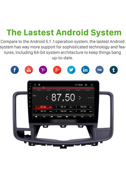 Nissan Old Teana 2009-2013 Android Auto Carplay Navigasyon Multimedya Sistemi indirimleri