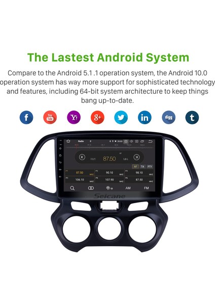 Hyundai Santro/atos 2018 Android Auto Carplay Navigasyon Multimedya Sistemi