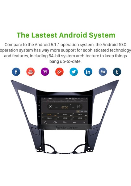 Hyundai Sonata 8 2011-2015 Android Auto Carplay Navigasyon Multimedya Sistemi indirimleri