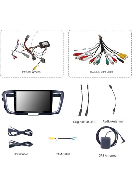 Honda Accord 9 2013 Android Auto Carplay Navigasyon Multimedya Sistemi indirimleri