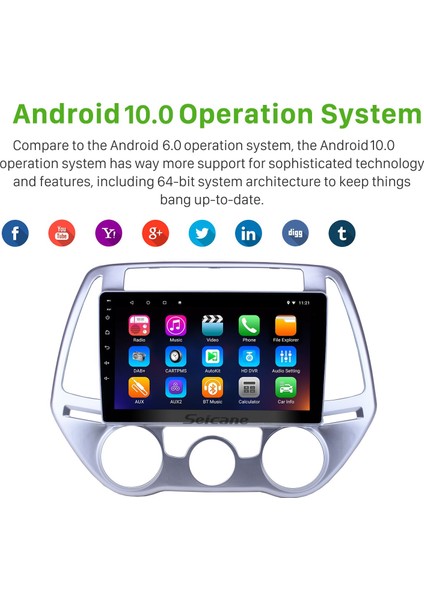 Hyundai I20 Manuel A/c 2012-2014 Android Auto Carplay Navigasyon Multimedya Sistemi fırsatları