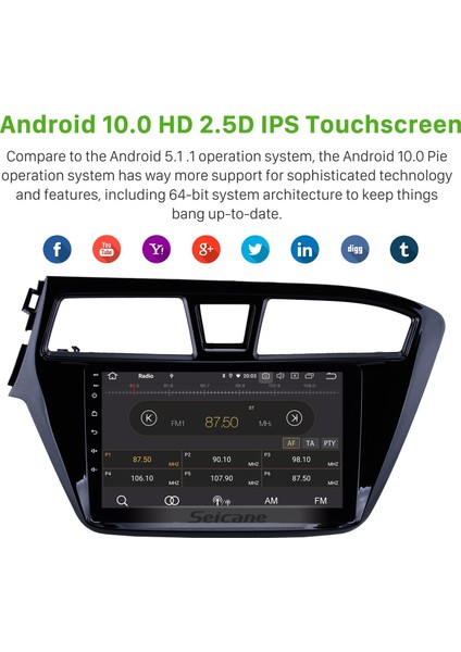 Hyundai I20 2014-2015 Android Auto Carplay Navigasyon Multimedya Sistemi indirimleri
