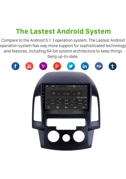 Hyundai I30 Lhd Manuel A/c 2008-2011 Android Auto Carplay Navigasyon Multimedya Sistemi indirimleri