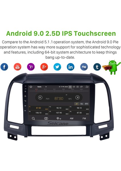Hyundai Santa Fe Oem 2006-2012 Android Auto Carplay Navigasyon Multimedya Sistemi indirimleri