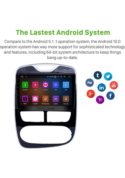 Renault Clio 2012-2016 Android Auto Carplay Navigasyon Multimedya Sistemi indirimleri