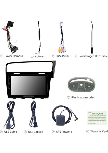 Volkswagen Golf 7 2013-2015 Android Auto Carplay Navigasyon Multimedya Sistemi indirimleri