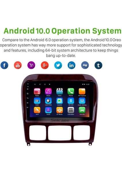 Mercedes Benz S Sınıfı W220/S280-S600/S55 AMG/S63 AMG/S65 Amg Android Auto Carplay Navigasyon Multimedya Sistemi fırsatları