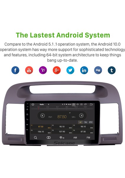 Toyota Camry 2000-2003 Android Auto Carplay Navigasyon Multimedya Sistemi indirimleri