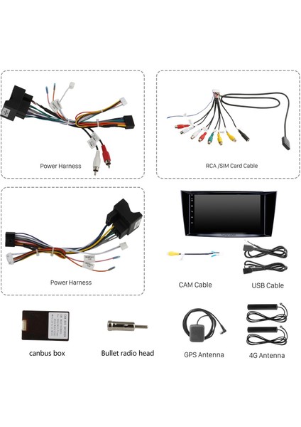 Mercedes-Benz E Sınıfı W211 2001-2010 Android Auto Carplay Navigasyon Multimedya Sistemi indirimleri