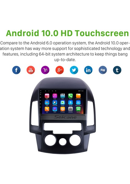 Hyundai I30 Lhd Manuel A/c 2008-2011 Android Auto Carplay Navigasyon Multimedya Sistemi fırsatları