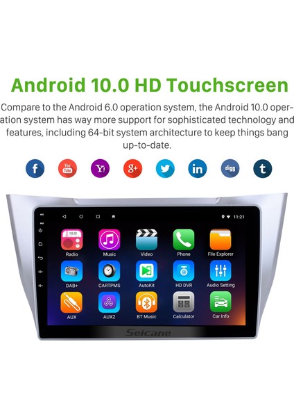 Lexus RX300 RX330 RX350 2003-2010 Android Auto Carplay Navigasyon Multimedya Sistemi fırsatları