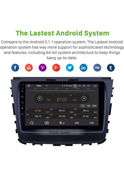 Ssang Yong Rexton 2018 Android Auto Carplay Navigasyon Multimedya Sistemi indirimleri