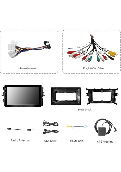 Toyota Aurıs 2006-2011 Android Auto Carplay Navigasyon Multimedya Sistemi indirimleri