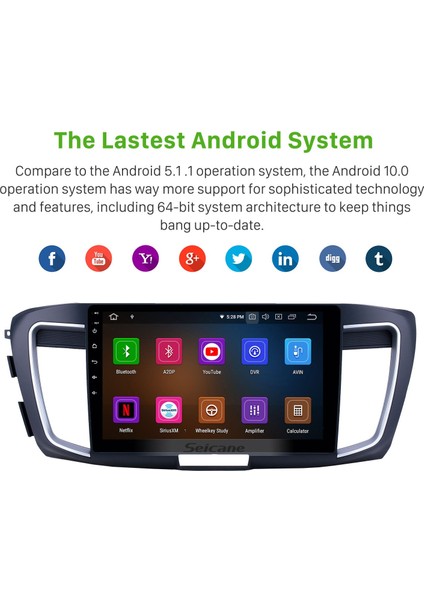 Honda Accord 2013+ Android Auto Carplay Navigasyon Multimedya Sistemi indirimleri