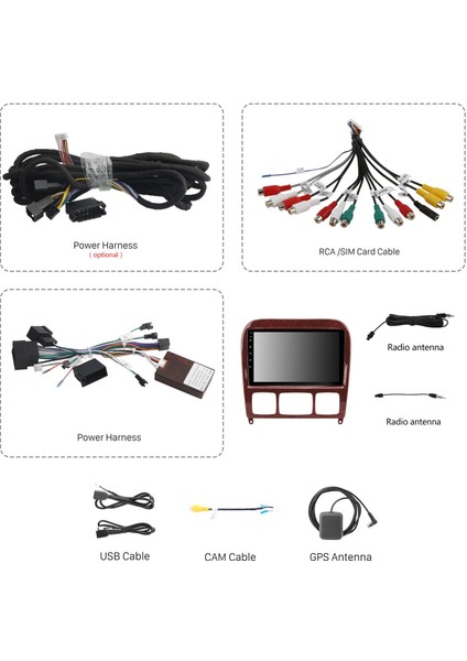 Mercedes Benz S Sınıfı W220 S280 S320 S350 S400 S430 S500 1998-2005 Android Auto Carplay Navigasyon Multimedya Sistemi indirimleri