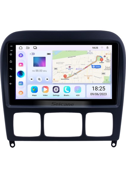 Mercedes Benz S W220 Için 9 Inç Android 14.0 Stereo Gps Navigasyon Sistemi Bluetooth Dokunmatik Ekran Desteği Dikiz Kamerası