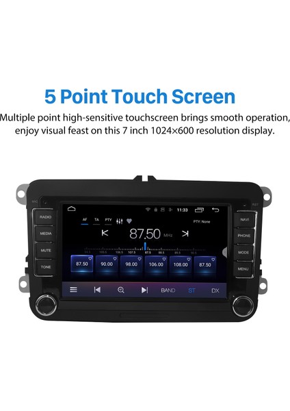 Volkswagen 7 Inç Android Auto Carplay Navigasyon Multimedya Sistemi