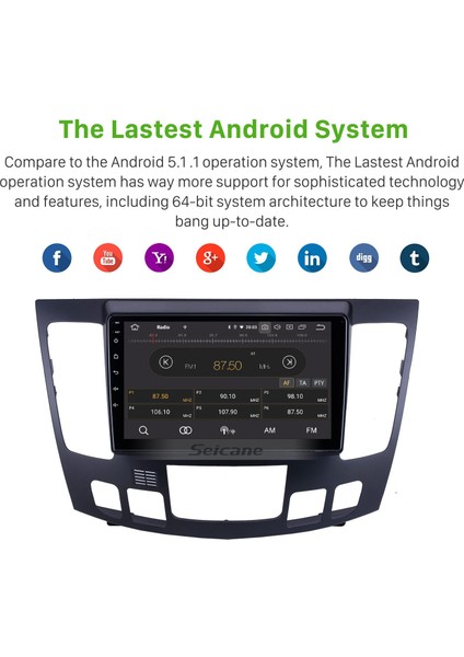Hyundai Sonata Otomatik A/c 2009 Android Auto Carplay Navigasyon Multimedya Sistemi indirimleri