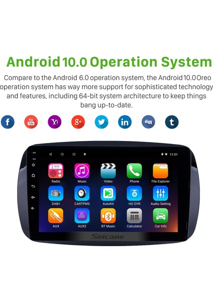 Mercedes Benz Smart 2016 Android Auto Carplay Navigasyon Multimedya Sistemi fırsatları