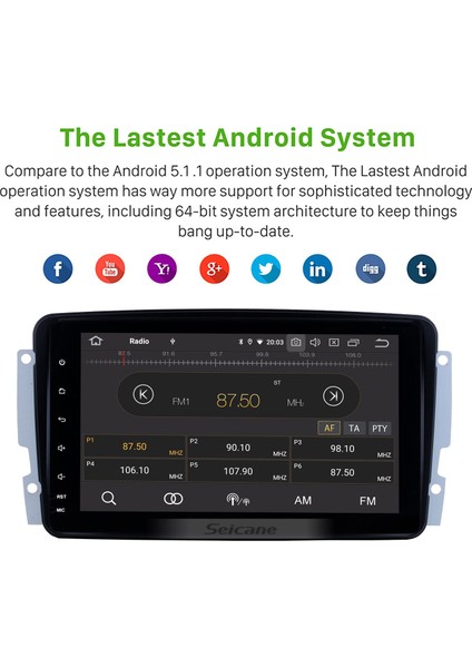 Mercedes-Benz 1998-2004 Clk Sınıfı W209 CLK200 CLK230 CLK320 CLK430 CLK55 Android Auto Carplay Navigasyon Multimedya Sistemi indirimleri