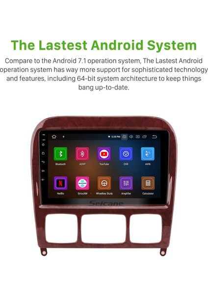 Mercedes-Benz S-Class W220 S280 S320 S350 S400 S430 S500 1998-2005 Android Auto Carplay Navigasyon Multimedya Sistemi indirimleri