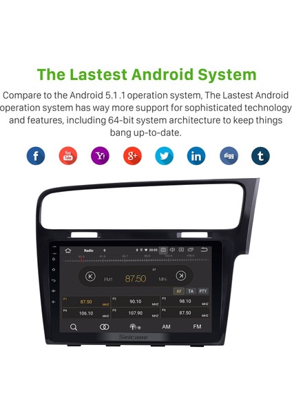 Volkswagen Golf 7 2013-2015 Android Auto Carplay Navigasyon Multimedya Sistemi fırsatları