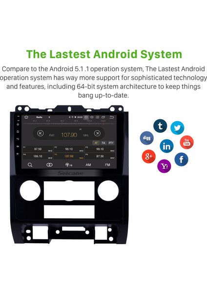 Ford Escape 2007-2012 Android Auto Carplay Navigasyon Multimedya Sistemi indirimleri