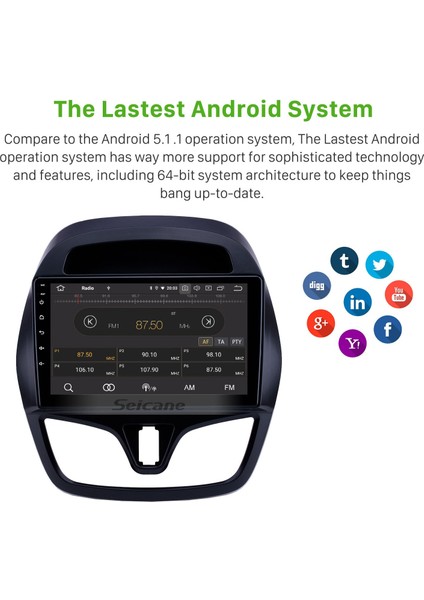 Chevrolet Spark Beat Daewoo Martiz 2015-2018 Android Auto Carplay Navigasyon Multimedya Sistemi indirimleri