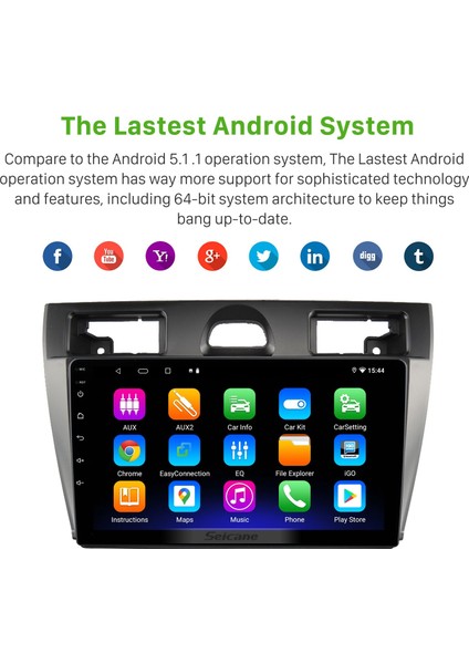 Ford Fıesta 2006-2011 Android Auto Carplay Navigasyon Multimedya Sistemi fırsatları