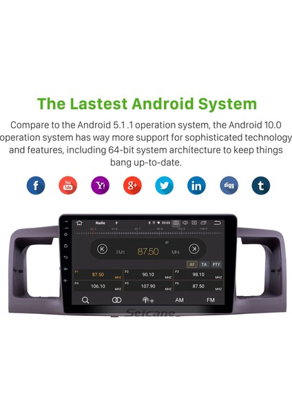 Toyota Corolla 2006-2013 Android Auto Carplay Navigasyon Multimedya Sistemi indirimleri