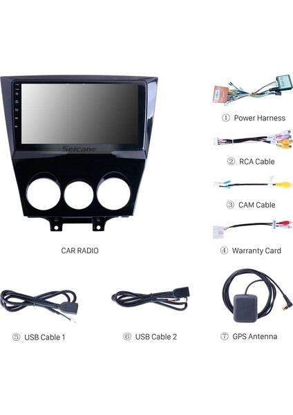 Mazda Rx8 2009-2011 Android Auto Carplay Navigasyon Multimedya Sistemi