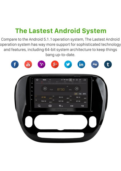 Kia ​​soul 2014 Android Auto Carplay Navigasyon Multimedya Sistemi indirimleri