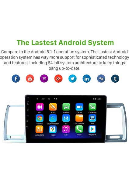 Toyota Hıace 2010-2018 Android Auto Carplay Navigasyon Multimedya Sistemi modelleri