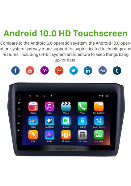 Suzukı Swıft 2017-2020 Android Auto Carplay Navigasyon Multimedya Sistemi fırsatları