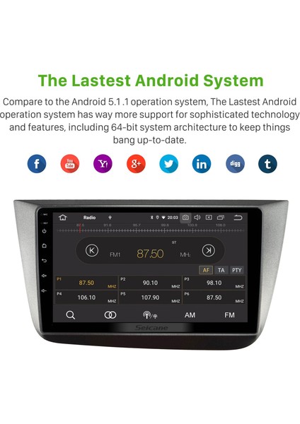 Seat Altea Lhd 2004-2015 Android Auto Carplay Navigasyon Multimedya Sistemi indirimleri