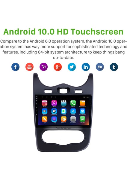 Renault Sandero 2014 Android Auto Carplay Navigasyon Multimedya Sistemi fırsatları