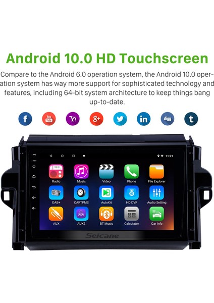 Toyota Fortuner/covert 2015-2018 Android Auto Carplay Navigasyon Multimedya Sistemi fırsatları