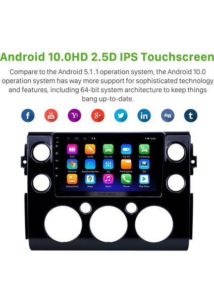 Toyota Fj Cruıser 2007-2018 Android Auto Carplay Navigasyon Multimedya Sistemi fırsatları