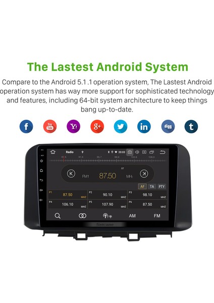 Hyunda Encıno 2018 Android Auto Carplay Navigasyon Multimedya Sistemi fırsatları