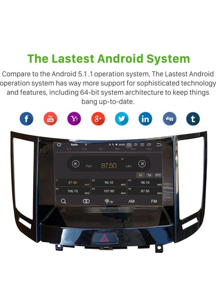 Infınıtı FX35/FX37 2013 Android Auto Carplay Navigasyon Multimedya Sistemi