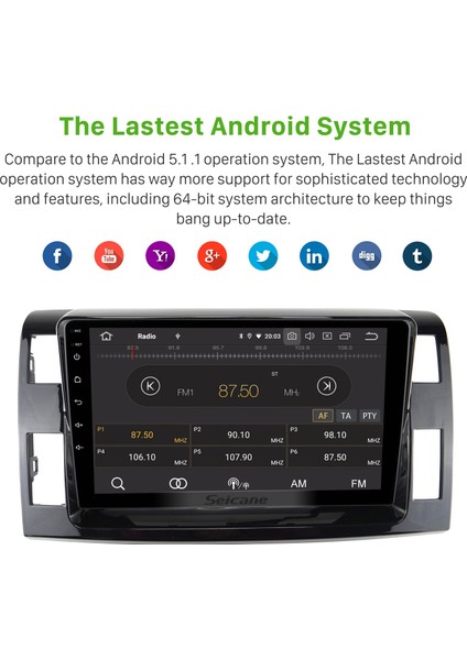 Toyota Previa Estima Tarago 2006 Android Auto Carplay Navigasyon Multimedya Sistemi indirimleri