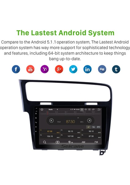 Volkswagen Golf 7 2013-2017 Android Auto Carplay Navigasyon Multimedya Sistemi indirimleri