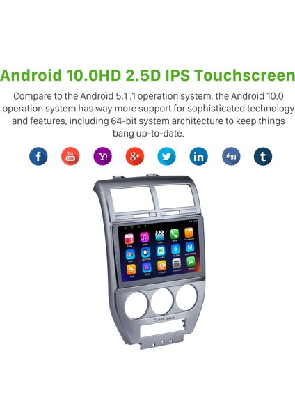 Jeep Compass 2007-2009 Android Auto Carplay Navigasyon Multimedya Sistemi fırsatları