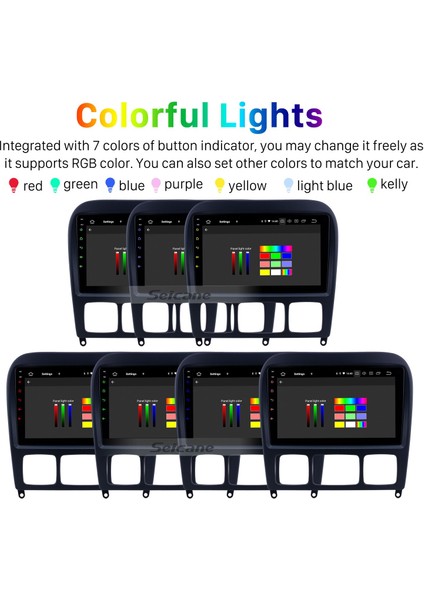 Mercedes-Benz S-Class W220 S280 S320 S350 S400 S430 S500 1998-2005 Android Auto Carplay Navigasyon Multimedya Sistemi fırsatları