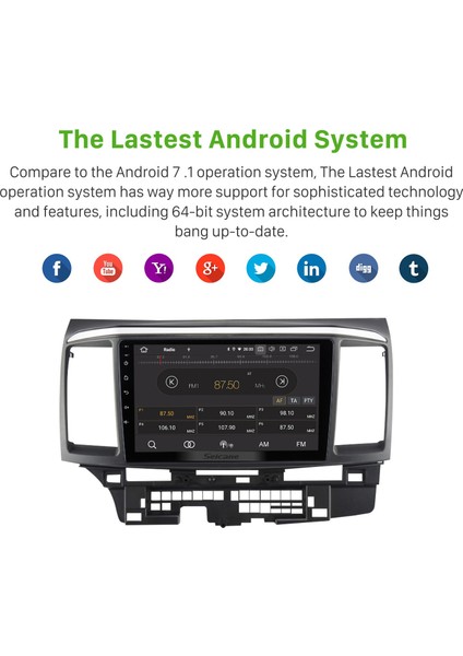 Mıtsubıshı Lancer Fortıs 2010 Android Auto Carplay Navigasyon Multimedya Sistemi fırsatları