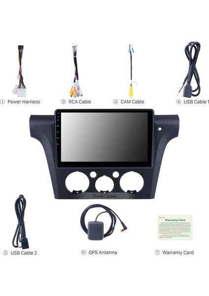 Mitsubishi Airtrek Outlander 2001-2005 Android Auto Carplay Navigasyon Multimedya Sistemi indirimleri