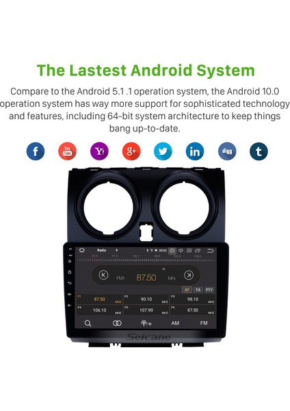 Nissan Qashqai 1 J10 2008-2015 Android Auto Carplay Navigasyon Multimedya Sistemi indirimleri