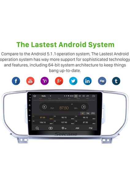 Kia 2016-2017 Kx5 2018 Kia Sportage Android Auto Carplay Navigasyon Multimedya Sistemi indirimleri